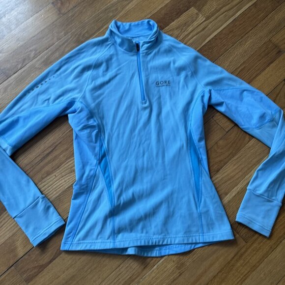 Gore Running Wear Women’s Blue 1/4 Zip pullover Size XS - Picture 2 of 5
